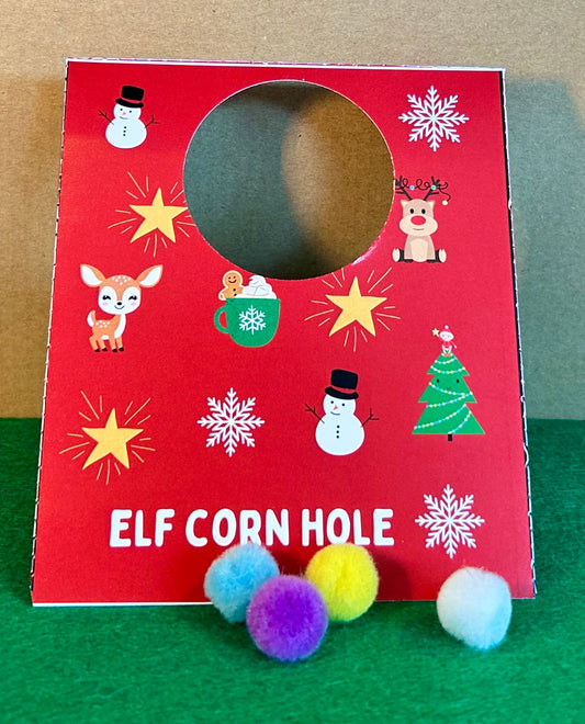 An Elf game of Cornhole